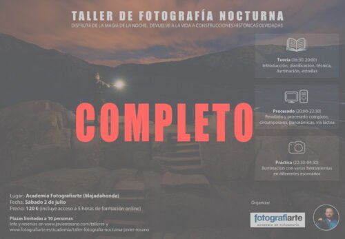 Taller de fotografía nocturna en Madrid
