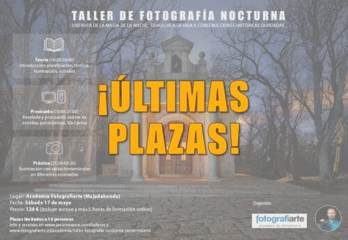 Taller de fotografía nocturna en Madrid