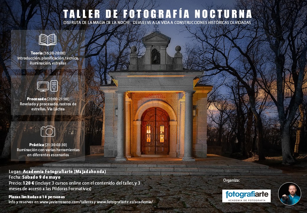 Taller de fotografía nocturna en Madrid